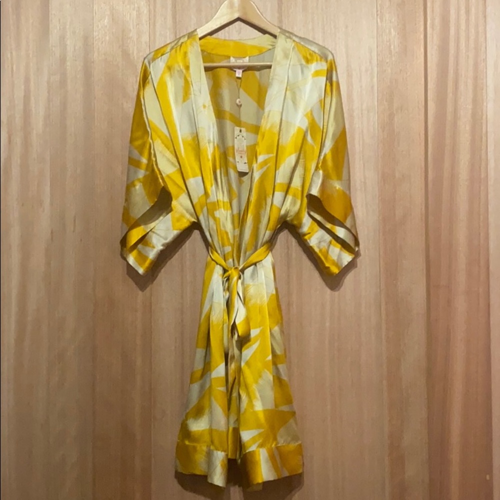 Plenty by Tracey Reese- Silk Robe /Abstract Kimono